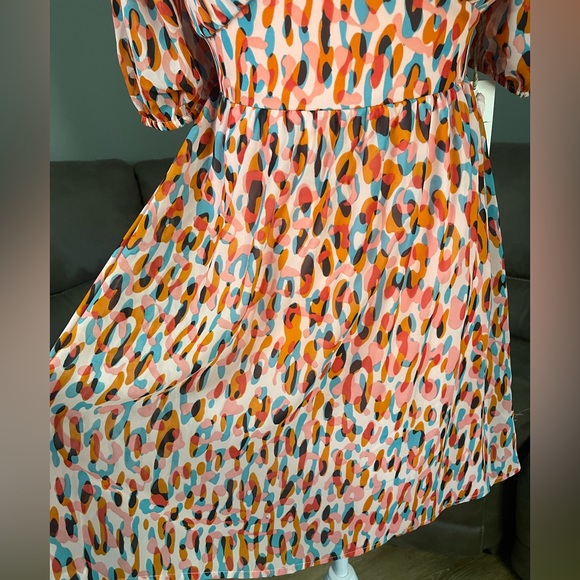 NWT Jessica Simpson Babydoll Dress Multi Pattern XS Valentines Date Gift Party - Picture 5 of 8